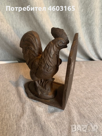 чугунен стопер за книги петел , снимка 4 - Антикварни и старинни предмети - 52921708