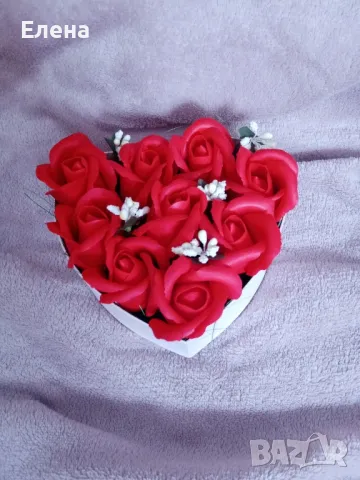 Сърце с ароматни рози , снимка 3 - Декорация за дома - 48544181