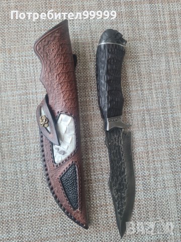 Нож от дамаска стомана , снимка 3 - Ножове - 43695377