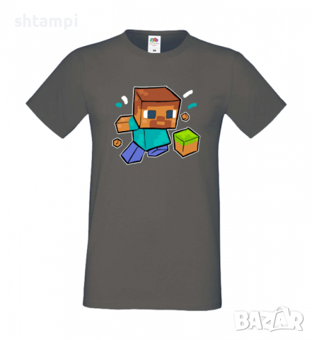 Мъжка тениска Steve Diamond,Minecraft,Игра,Забавление,подарък,Изненада,Рожден Ден., снимка 5 - Тениски - 36497110