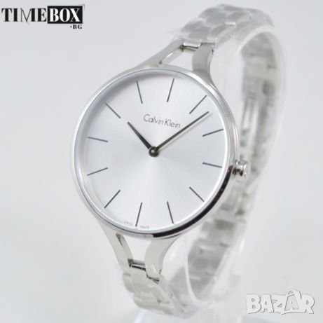 CALVIN KLEIN Graphic Silver Dial Bangle K7E23146. Нов дамски часовник, снимка 1