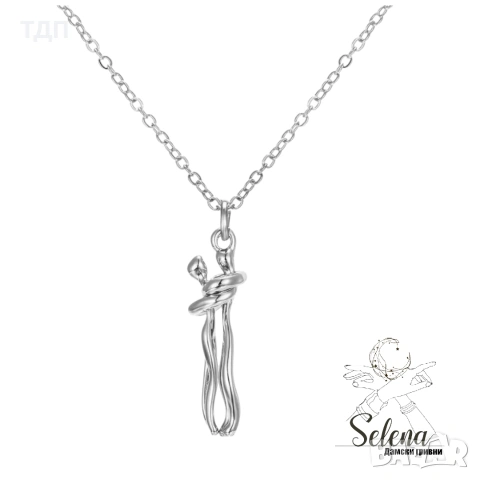 Колие с висулка "Прегърни ме", снимка 3 - Колиета, медальони, синджири - 43832794