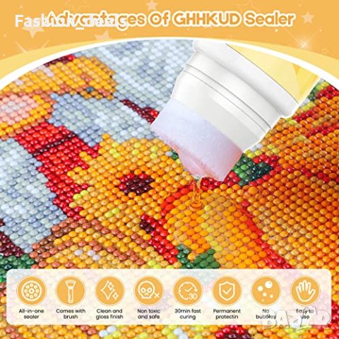 Ново Диамантено лепило, рисуване с диаманти Художествен запечатващ материал Блестящ за занаяти , снимка 5 - Рисуване и оцветяване - 40705043