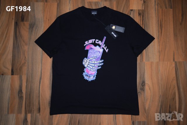  Just Cavalli - мъжка тениска, размер L (Oversized), снимка 1 - Тениски - 40520008