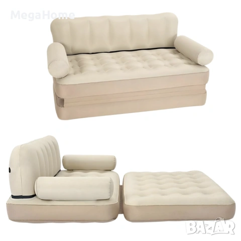 Надуваем разтегателен Двоен Диван, Матрак за спане за двама, снимка 4 - Дивани и мека мебел - 53092831