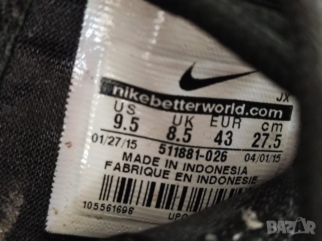 маратонки Nike Roshe Run Triple Black, снимка 5 - Маратонки - 43306576