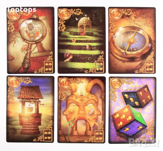 Ленорман карти Марчети: Gilded Reverie Lenormand & Lustrous Lenormand, снимка 5 - Карти за игра - 34665951
