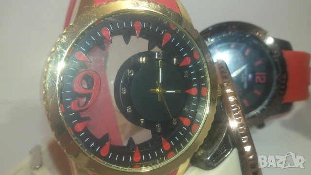 Лот 4 големи часовника с гумени каишки, снимка 3 - Мъжки - 53008503