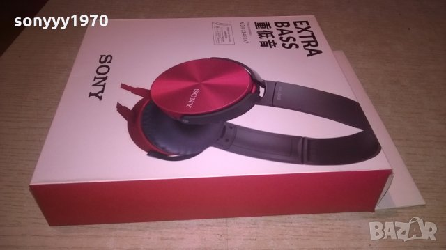 sony mdr-xb450ap-red headphones, снимка 2 - Слушалки и портативни колонки - 26615722