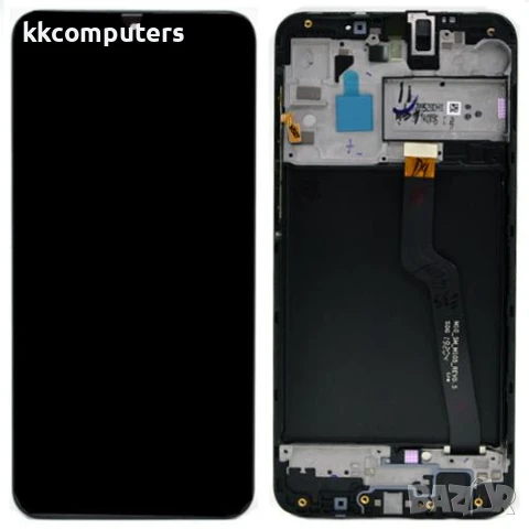 LCD Дисплей С РАМКА за Samsung SM-A107F Galaxy A10S / GH81-17482A / Черен / Оригинал Service Pack Ба