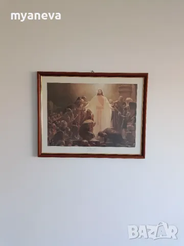 Arnold Friberg „Възкръсналият Господ“, лимитирано издание в масивна рамка., снимка 7 - Картини - 47661495