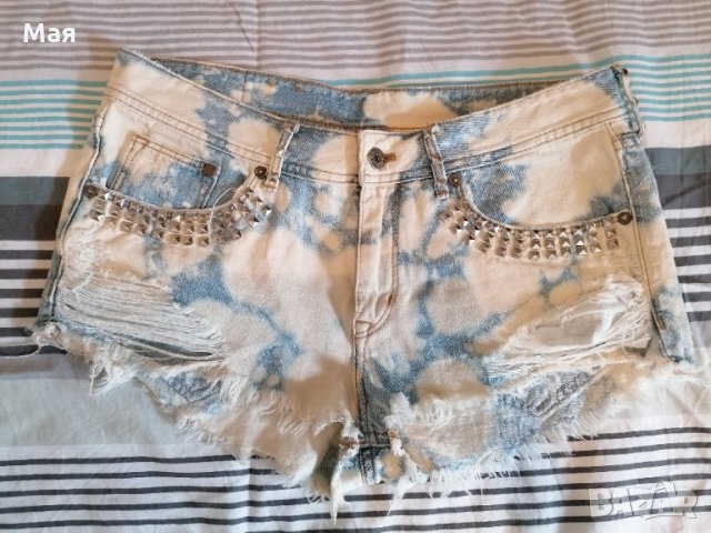 Дънкови къси панталонки H&M 38, снимка 1