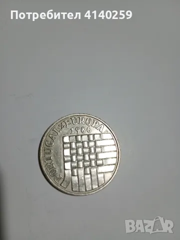 Португалия монета 25 ескудо 1986 г , снимка 1