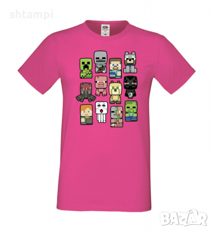 Мъжка тениска Minecraft Drawing Characters ,Minecraft,Игра,Забавление,подарък,Изненада,Рожден Ден., снимка 14 - Тениски - 36496410