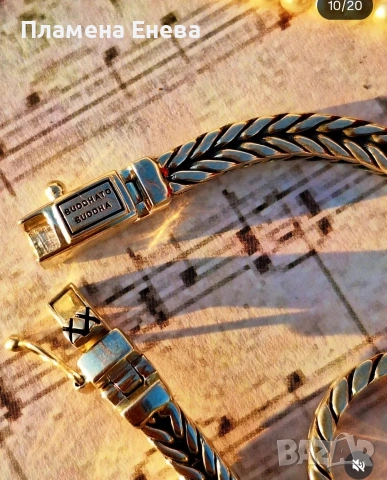 Сребърен комплект Buddha to Buddha , снимка 7 - Колиета, медальони, синджири - 53092629