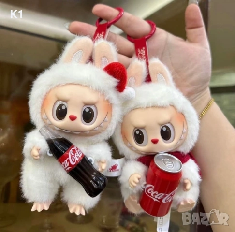 ПРОМО! Labubu играчка 17см, Лабубу Coca Cola Pop Mart / Лимитирана серия !