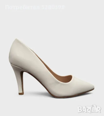 Бели дамски обувки на ток модел: NN50-9 White, снимка 2 - Дамски обувки на ток - 50035843