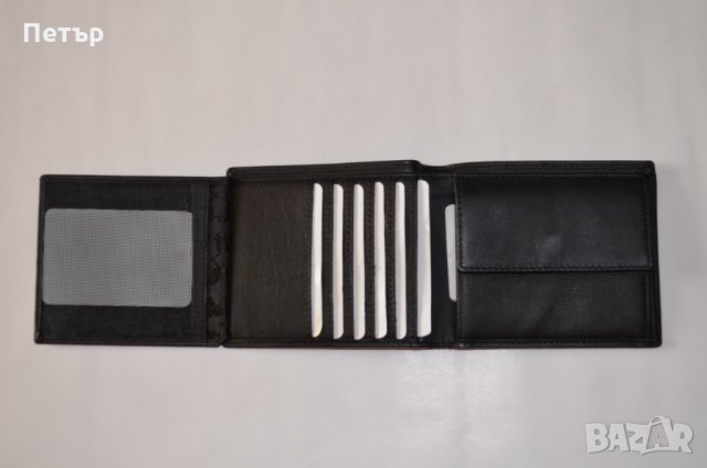 Mano 1919 LINEA "M15812" черен хоризонтален портфейл до 12 карти, снимка 8 - Портфейли, портмонета - 32739613