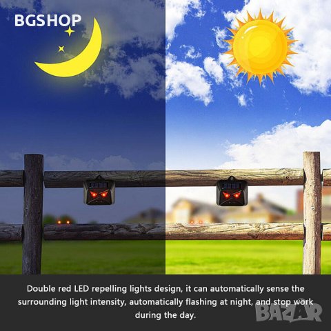 Ултразвуков уред със соларно захранване против вредители в градината, снимка 5 - Други стоки за дома - 44050523