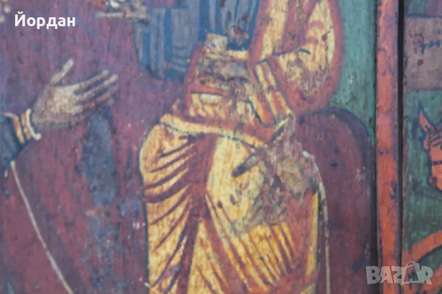 Домашна Българска икона триптих , снимка 12 - Икони - 50071461