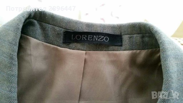 Елегантен мъжки костюм-ХХЛ-сиво-кафяв-Намален!