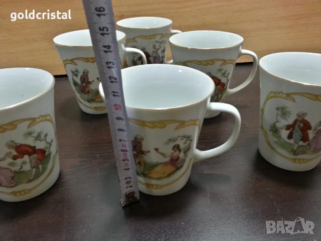 Полски порцелан големи чаши за чай , снимка 4 - Антикварни и старинни предмети - 38642470