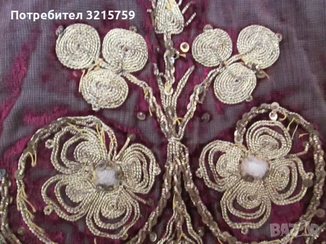 Старо елече за носия -златна сърма, снимка 7 - Антикварни и старинни предмети - 49827893