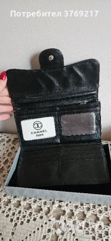 Chanel портфейл + подарък , снимка 2 - Портфейли, портмонета - 52401675