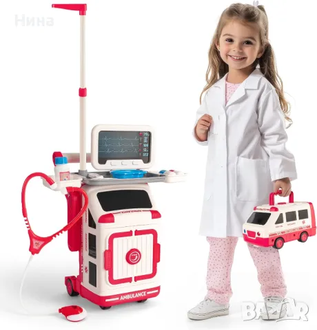 Линейка с медицинско оборудване за млад лекар, снимка 10 - Коли, камиони, мотори, писти - 48214450