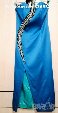 Тюркоазена бутикова рокля - Италия 🇮🇹, снимка 10 - Рокли - 36695605