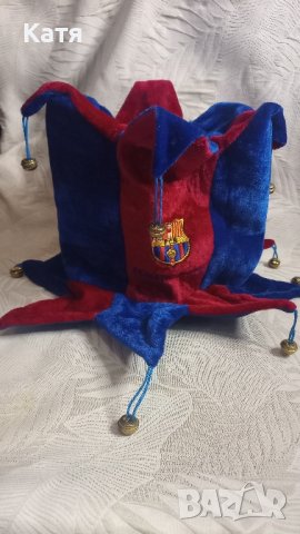 Фенска шапка на Барселона със звънчета., снимка 1 - Шапки - 43829651