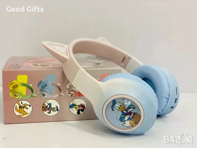 Безжични Bluetooth Слушалки Мики Маус и Мини Маус, LED Светещи, снимка 7 - Слушалки и портативни колонки - 48795807