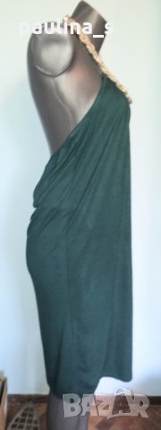 Дизайнерска рокля за повод "Gina Tricot"® / Зелена рокля / голям размер , снимка 4 - Рокли - 26297521