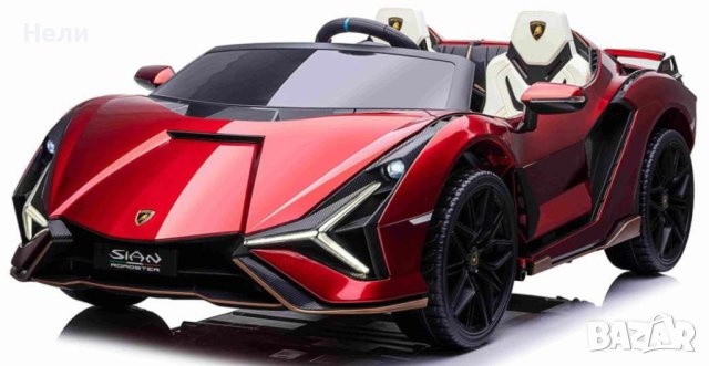 Акумулаторен Двуместна КОЛА Lamborghini SIAN 4X4 24V батерия,MP4, снимка 6 - Детски велосипеди, триколки и коли - 43675230