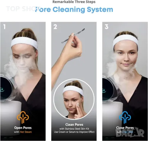 Уред за пара йонен NanoSteamer PRO 4-в-1, снимка 2 - Козметични уреди - 49157037