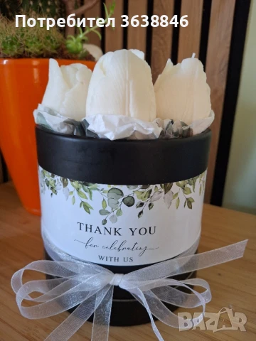 Свещи,букети от свещи и живи цветя