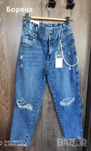 ONLY нови с етикет mom jeans , снимка 3 - Дънки - 52416117