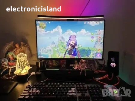 RGB извита светлина Bar LED лента, Лампа за curved извит монитор на компютър, снимка 7 - Лед осветление - 43343427
