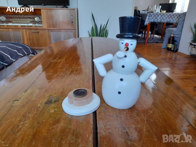 Стар свещник Снежен човек, снимка 6 - Други ценни предмети - 37168628