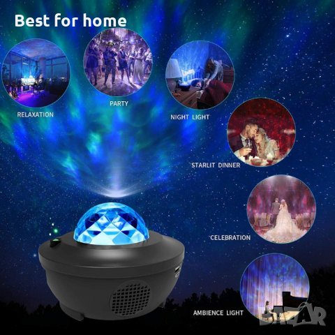 Звезден проектор с натурални звуци Аурора, снимка 2 - Детски нощни лампи - 38965971