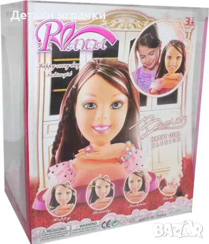 Кукла глава за прически с аксесоари за коса, снимка 5 - Кукли - 49712742