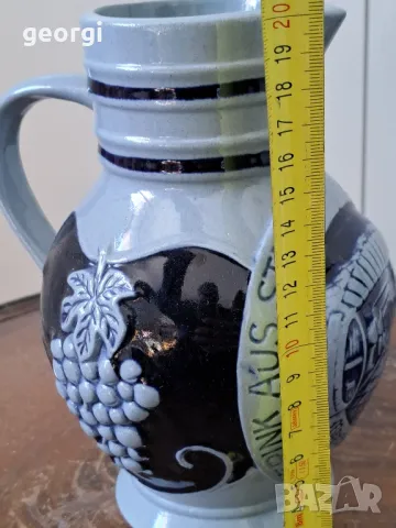 немска кана за вино  1 литър   19/2, снимка 5 - Антикварни и старинни предмети - 49095770