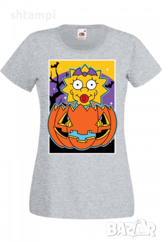 Дамска тениска The Simpsons Maggie Simpson 03,Halloween,Хелоуин,Празник,Забавление,Изненада,Обичаи,, снимка 5 - Тениски - 38154383