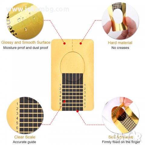 500 Броя Форми за изграждане с гел и акрил - код 3178, снимка 4 - Продукти за маникюр - 33423711