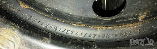 1бр джанта 14" 4х100мм ЕТ43 J 5 1/2 ц.о. 61мм + 1бр зимна гума СПОРТИВА SPORTIVA 185 70 14 , снимка 6 - Гуми и джанти - 38369927