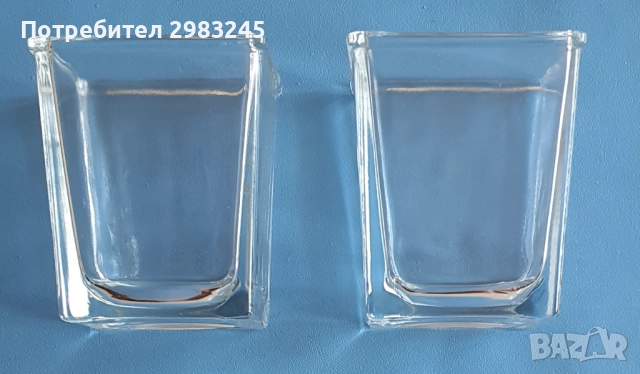 Квадратна стъклена чаша за свещ, снимка 2 - Декорация за дома - 51582869