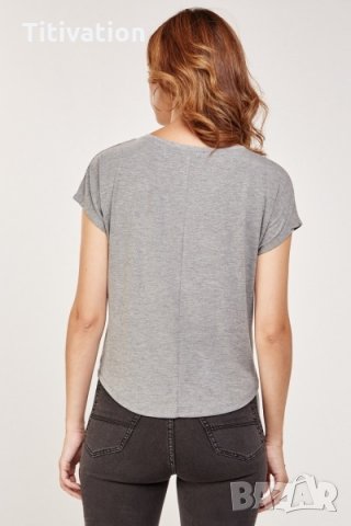 Сива тениска с корона, снимка 2 - Тениски - 28653236