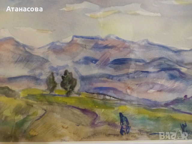 Картина акварел Георги Кьосеилиев 1998 г, снимка 3 - Картини - 53515149