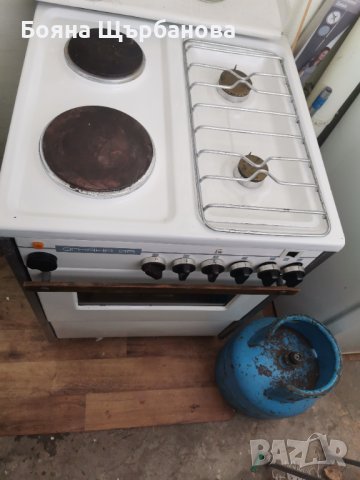 Комбинирана готварска печка ток/газ, снимка 2 - Печки, фурни - 43180858