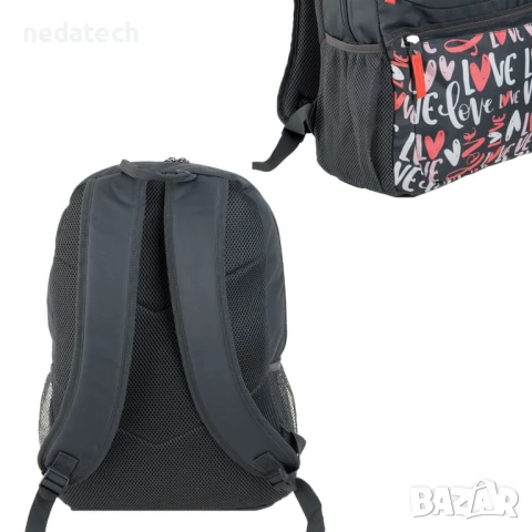Ученическа раница  с надпис LOVE, 33x13x46см., снимка 2 - Ученически пособия, канцеларски материали - 51415455